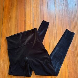 SPANX Black Velvet Leggings size Large